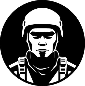 Military, Minimalist and Simple Silhouette - Vector illustration