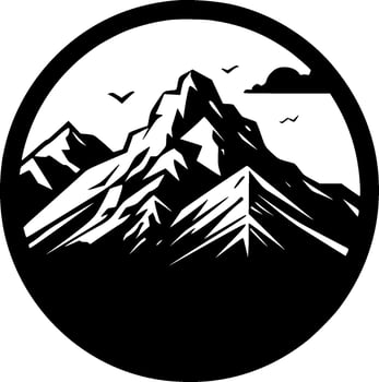 Mountain, Minimalist and Simple Silhouette - Vector illustration