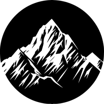 Mountain, Minimalist and Simple Silhouette - Vector illustration