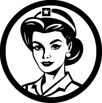 Nurse - Minimalist and Flat Logo - Vector illustration