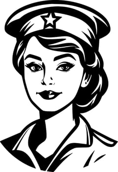 Nurse - Minimalist and Flat Logo - Vector illustration