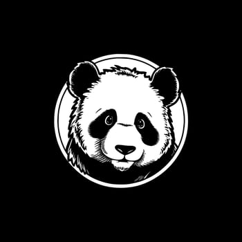 Panda - Minimalist and Flat Logo - Vector illustration