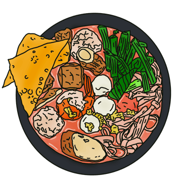 Thai Yentafo noodle png