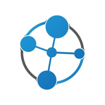 Molecule logo template vector