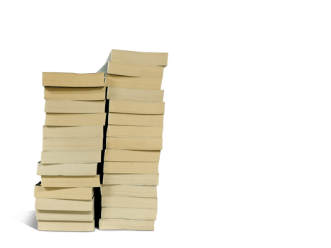 2 piles of books  isolated PNG transparent