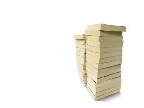 2 piles of books  isolated PNG transparent