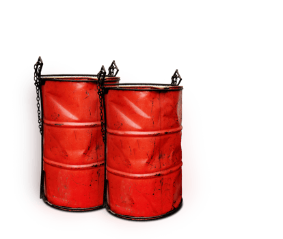 Metal tank for fuel. 3D tank for crude oil chemical products.  PNG transparent