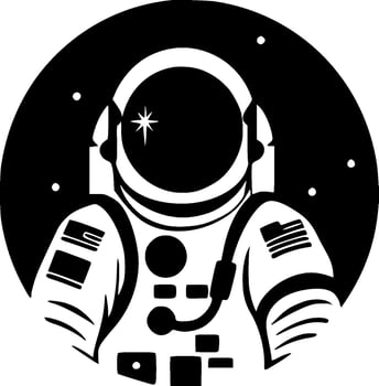 Astronaut - Minimalist and Flat Logo - Vector illustration