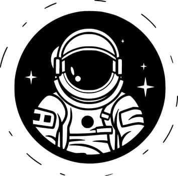 Astronaut - Minimalist and Flat Logo - Vector illustration