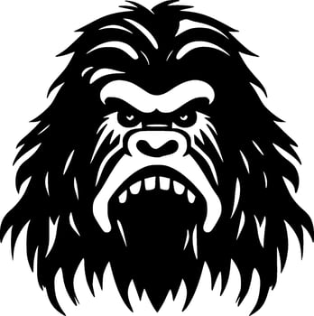 Bigfoot, Minimalist and Simple Silhouette - Vector illustration