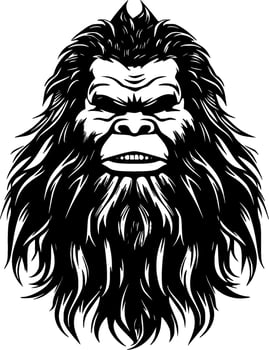 Bigfoot, Minimalist and Simple Silhouette - Vector illustration