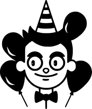 Birthday - Minimalist and Flat Logo - Vector illustration