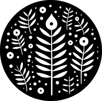 Boho, Black and White Vector illustration