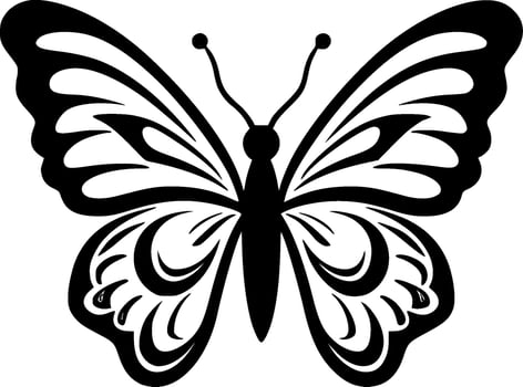 Butterfly, Minimalist and Simple Silhouette - Vector illustration