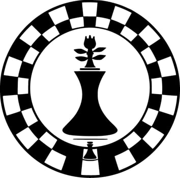 Chess, Black and White Vector illustration
