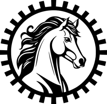 Chess - Black and White Isolated Icon - Vector illustration