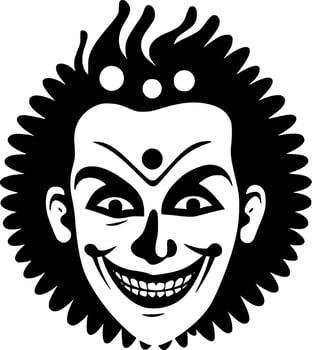 Clown - Minimalist and Flat Logo - Vector illustration