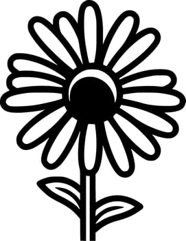 Daisies, Black and White Vector illustration