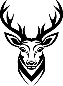 Dear, Black and White Vector illustration