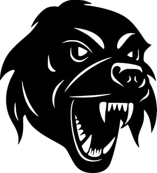 Dog - Black and White Isolated Icon - Vector illustration