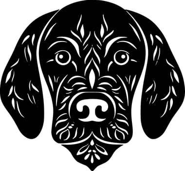 Dog - Black and White Isolated Icon - Vector illustration