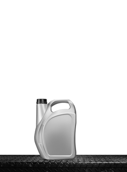 oil gallon with lid placed on a black steel plate PNG transparent