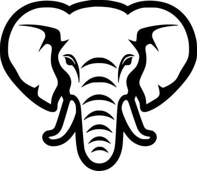 Elephant - Minimalist and Flat Logo - Vector illustration