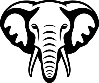 Elephant, Minimalist and Simple Silhouette - Vector illustration