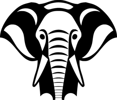 Elephant - Minimalist and Flat Logo - Vector illustration