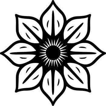 Flower, Minimalist and Simple Silhouette - Vector illustration