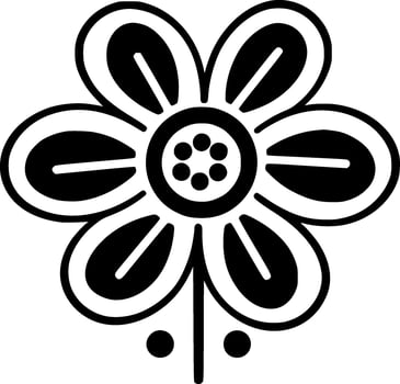 Flower, Minimalist and Simple Silhouette - Vector illustration