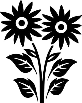 Flowers, Minimalist and Simple Silhouette - Vector illustration