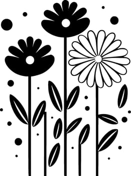 Flowers - Minimalist and Flat Logo - Vector illustration