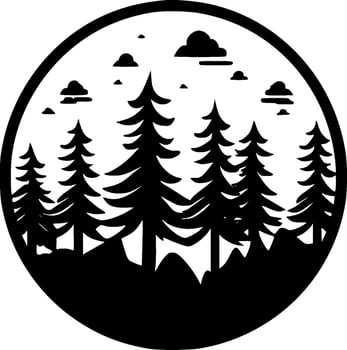 Forest - Minimalist and Flat Logo - Vector illustration