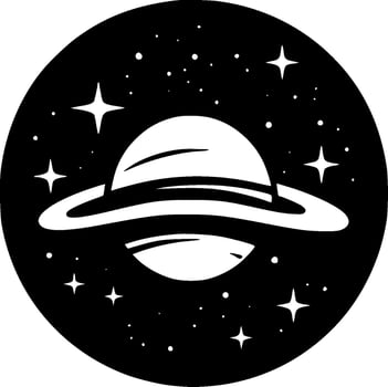 Galaxy, Minimalist and Simple Silhouette - Vector illustration