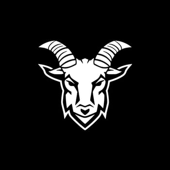 Goat - Black and White Isolated Icon - Vector illustration