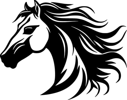 Horse - Minimalist and Flat Logo - Vector illustration