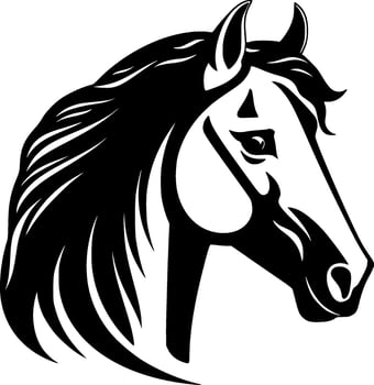 Horse, Minimalist and Simple Silhouette - Vector illustration