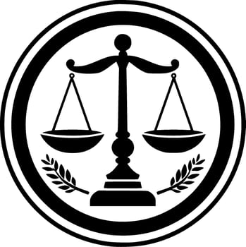 Justice - Minimalist and Flat Logo - Vector illustration