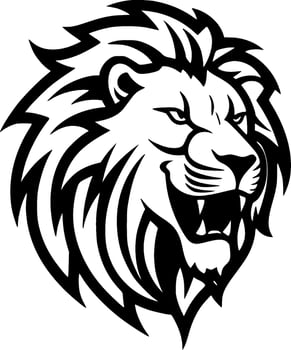 Lion - Minimalist and Flat Logo - Vector illustration