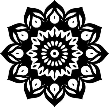 Mandala, Minimalist and Simple Silhouette - Vector illustration