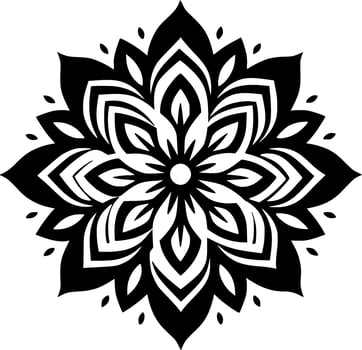 Mandala, Minimalist and Simple Silhouette - Vector illustration