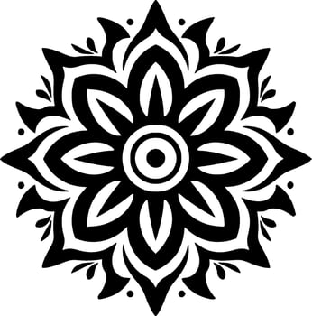 Mandala, Minimalist and Simple Silhouette - Vector illustration