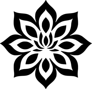 Mandala - Minimalist and Flat Logo - Vector illustration