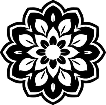 Mandala, Minimalist and Simple Silhouette - Vector illustration