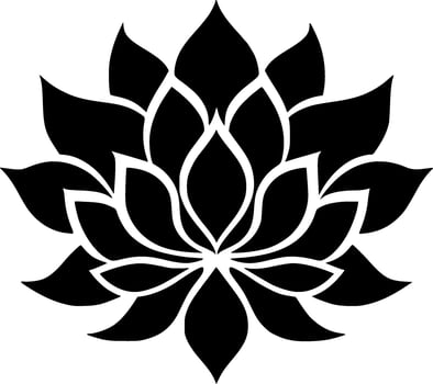 Mandala, Black and White Vector illustration