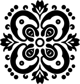 Mandala - Minimalist and Flat Logo - Vector illustration