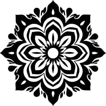 Mandala - Minimalist and Flat Logo - Vector illustration