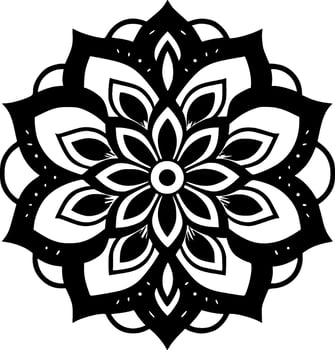 Mandala - Minimalist and Flat Logo - Vector illustration