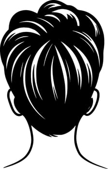 Messy Bun - Minimalist and Flat Logo - Vector illustration